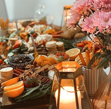 Grazing Table with Flowers