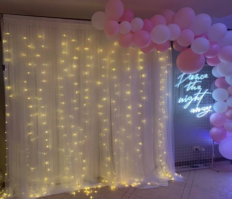 Tulle and Fairy Lights Backdrop Hire