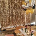 Champagne Gold Backdrop 30th Birthday