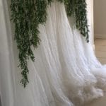 Boxhedge Greenery and Tulle Backdrop