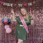 Pink Hens Party Sequin Backdrop