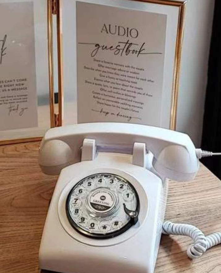 White Audio Guestbook Hire